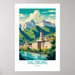 Salzburg Österreich Berühmte Sehenswürdigkeiten Poster