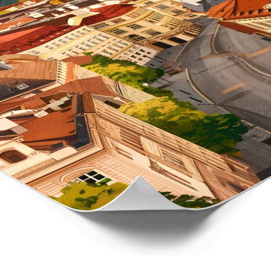 Salzburg Österreich Berühmter Reiseort Poster (Ecke)