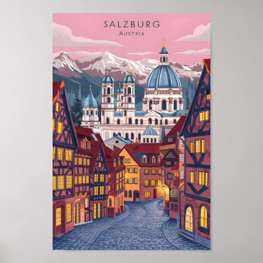Salzburg Österreich Berühmter Reiseort Poster (Vorne)