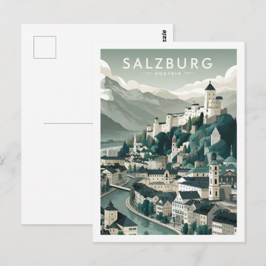 Salzburg Österreich Berühmter Reiseort Postkarte (Vorne/Hinten)