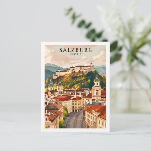 Salzburg Österreich Berühmter Reiseort Postkarte (Stehend Vorderseite)