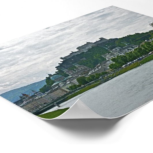 Salzburg, Österreich, Festung Hohensalzburg Print Poster (Ecke)