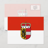 Salzburg, Österreich-Flagge Postkarte (Vorne/Hinten)