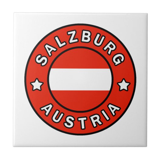 Salzburg Österreich Fliese (Vorderseite)