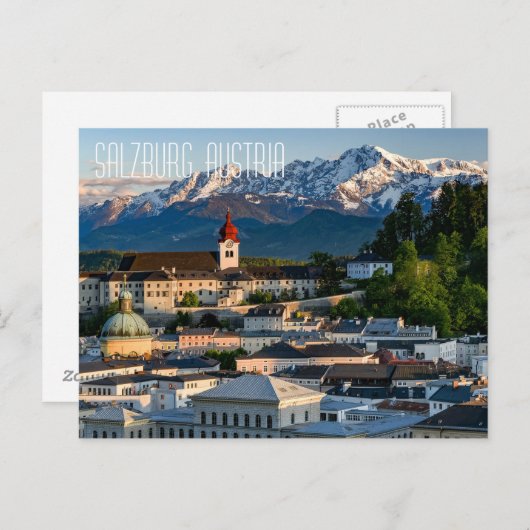 Salzburg, Österreich - Hintergrund Postkarte (Vorne/Hinten)