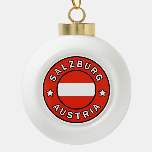 Salzburg Österreich Keramik Kugel-Ornament (Vorderseite)