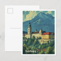 Salzburg Österreich Kunstreise Illustration