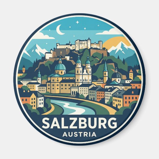 Salzburg Österreich Magnet (Vorne)
