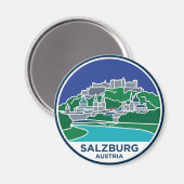 Salzburg Österreich Magnet (Vorderseite/Rückseite)