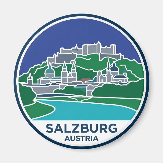 Salzburg Österreich Magnet (Vorne)