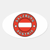 Salzburg Österreich Ovaler Aufkleber (Vorderseite)