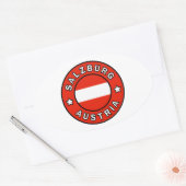 Salzburg Österreich Ovaler Aufkleber (Umschlag)