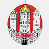 Salzburg Österreich Panorama Ornament (Links)