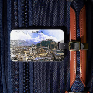 Salzburg Österreich Panoramasicht Gepäckanhänger