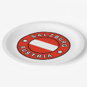 Salzburg Österreich Pappteller (Schrägansicht)