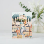 Salzburg Österreich Postkarte (Stehend Vorderseite)