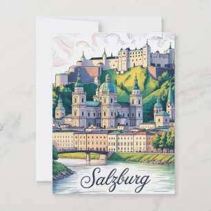 Salzburg Österreich Postkarte