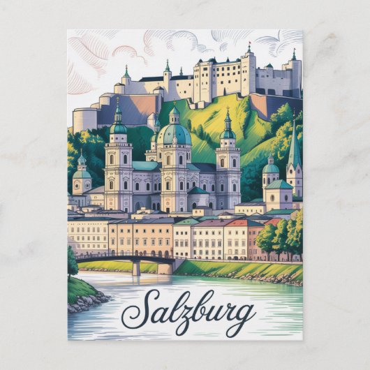 Salzburg Österreich Postkarte (Vorderseite)