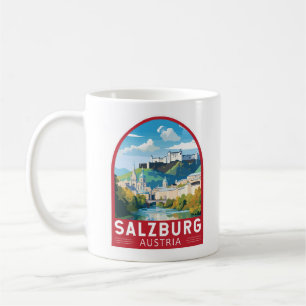 Salzburg Österreich Reise Kunst Vintage Kaffeetasse