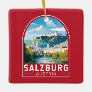 Salzburg Österreich Reise Kunst Vintage Keramikornament