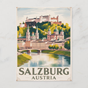 Salzburg Österreich Reise Malerei Postkarte