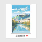 Salzburg Österreich Reisen Kunst Vintag Aufkleber (Blatt)