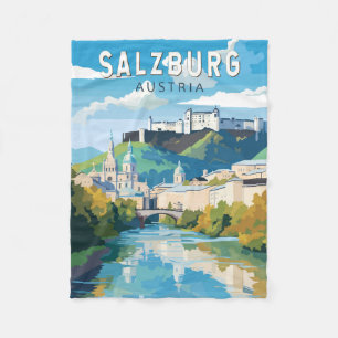 Salzburg Österreich Reisen Kunst Vintag Fleecedecke