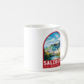 Salzburg Österreich Reisen Kunst Vintag Kaffeetasse (VorderseiteRechts)