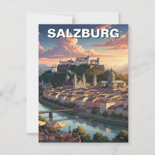 Salzburg Österreich Reisen Postkarte