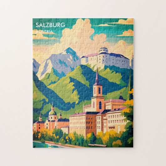 Salzburg Österreich Reisen Puzzle (Vertikal)