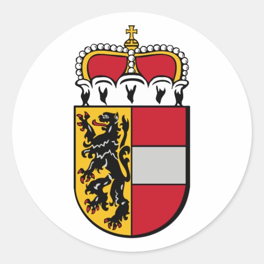 Salzburg, Österreich Runder Aufkleber (Vorderseite)