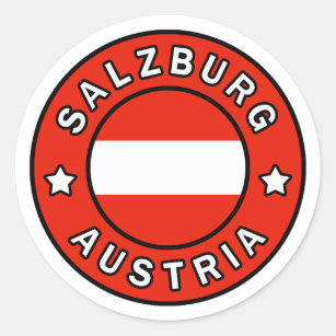 Salzburg Österreich Runder Aufkleber