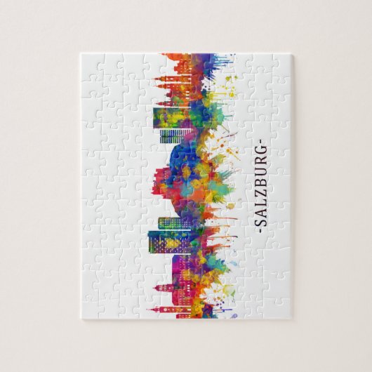 Salzburg Österreich Skyline Puzzle (Vertikal)