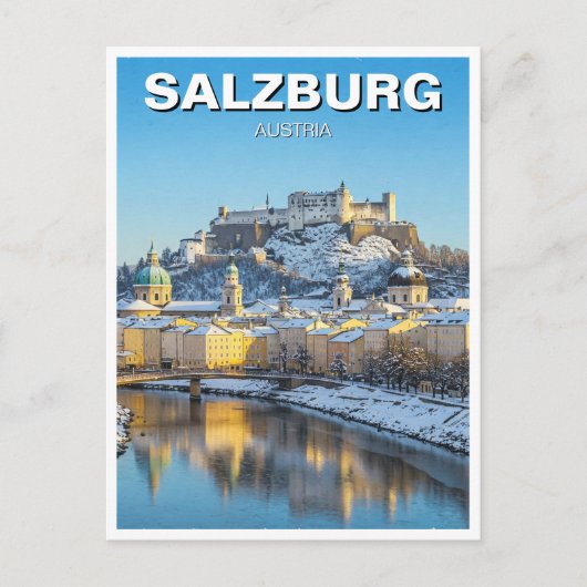 Salzburg Österreich - Urlaub Winter Postkarte (Vorderseite)