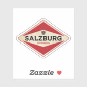 Salzburg - Österreich Vintag Aufkleber (Blatt)