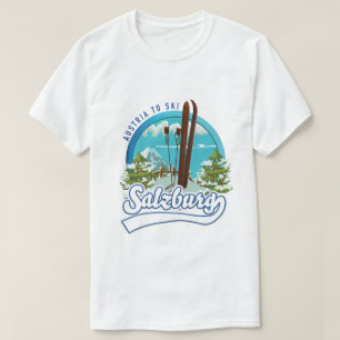 Salzburg Österreich zum Ski-Logo. T-Shirt