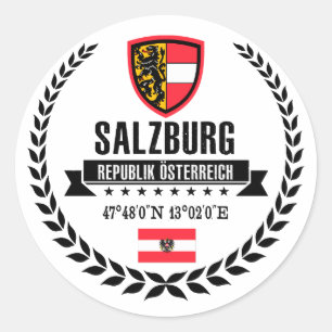 Salzburg Runder Aufkleber