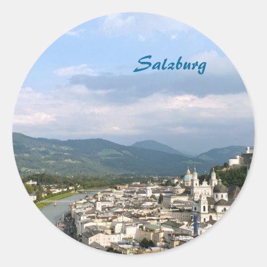 Salzburg Runder Aufkleber (Vorderseite)
