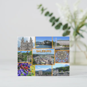 Salzburg Sightseeing Orte Urlaub Postkarte