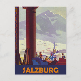 Salzburg, Stadt Restaurant, Österreich Postkarte