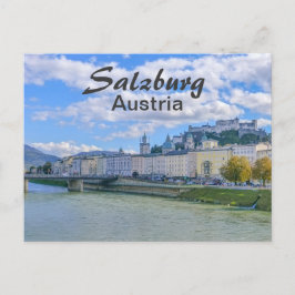 Salzburg with the Castle in Austria Postkarte