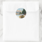 Salzburger Alpen, Winter Runder Aufkleber (Tasche)