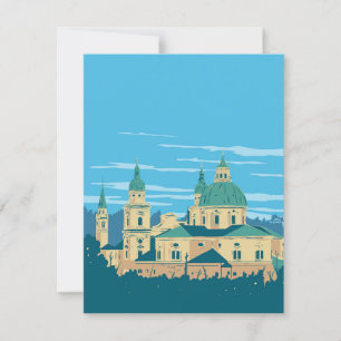 Salzburger Dom Mitteilungskarte