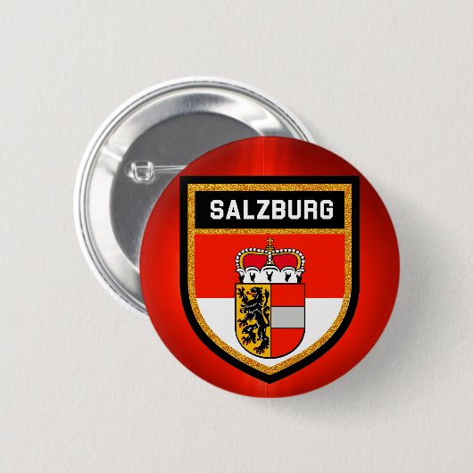 Salzburger Flagge Button (Vorne & Hinten)