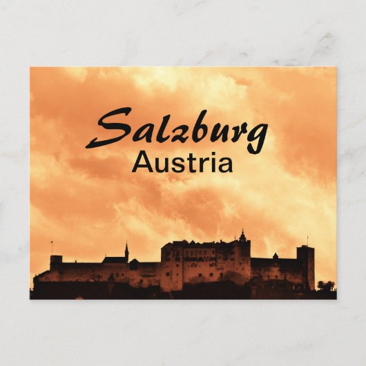 Salzburger Schloss in Österreich Festung Hohensalz Postkarte (Vorderseite)