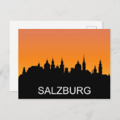 Salzburger Silhouette, Sommer-Sonnenuntergang Postkarte (Vorne/Hinten)