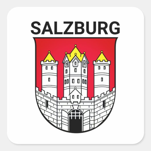 Salzburger Wappen - ÖSTERREICH Quadratischer Aufkleber (Vorderseite)