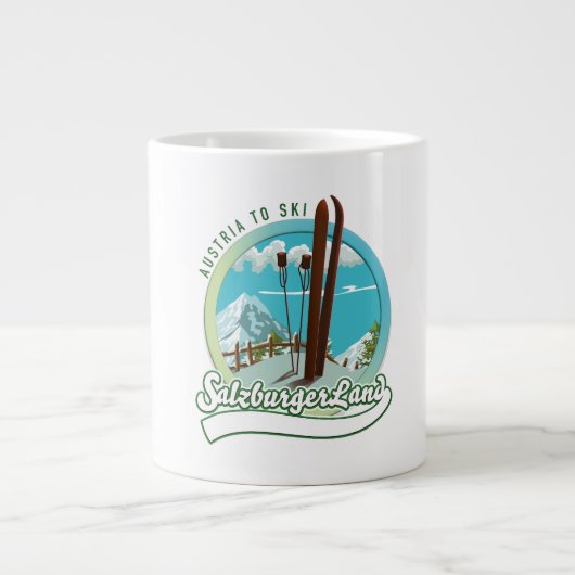 Salzburgerland Österreichischer Ski Jumbo-Tasse (Vorderseite)