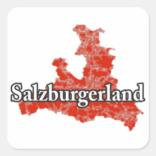 Salzburgerland Quadratischer Aufkleber