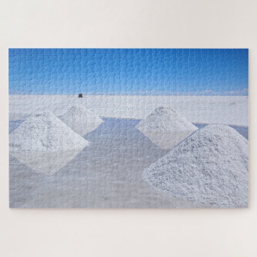 Salzebenen Salars de Uyuni mit Salzstapel Puzzle (Horizontal)